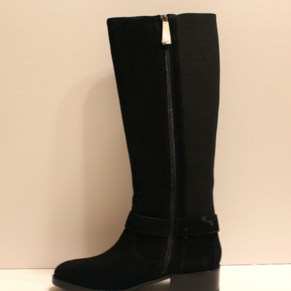 Donald J Pliner Black Brushed Suede Boots